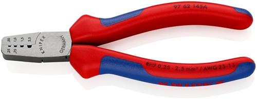 KNIPEX Aderendhülsenzange Gesamt-L.145mm 0,25-2,5 (AWG 23-13) mm² pol.Mehrkomp.-Hüllen