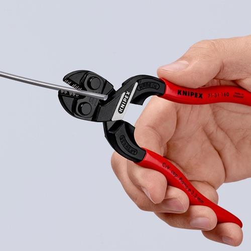 KNIPEX Kompaktbolzenschneider CoBolt® L.160mm Ku.-Überzug ger.3,3mm m.Aussparung KNIPEX Kompaktbolzenschneider CoBolt® L.160mm Ku.-Überzug ger.3,3mm m.Aussparung
