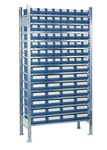 Nordwest Steckregal H2000xB1000xT400mm Grundregal 14 Stahlböden 56 x 4,28 x 5