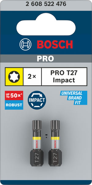 BOSCH Impact Control T27 Insert Bits, 2 Stk.