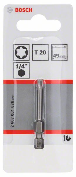 BOSCH Schrauberbit Extra-Hart T20, 49 mm, 1er-Pack