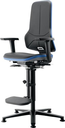 BIMOS Arbeitsdrehstuhl Neon Bodengleiter+Aufstiegshilfe grau Synchrontechnik BIMOS