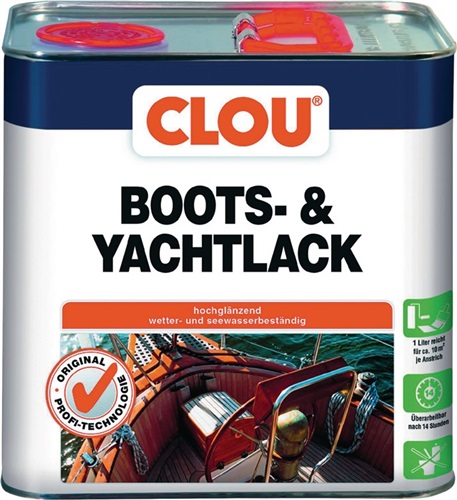 CLOU Boots-/Yachtlack farblos glänzend 2,5l Dose CLOU