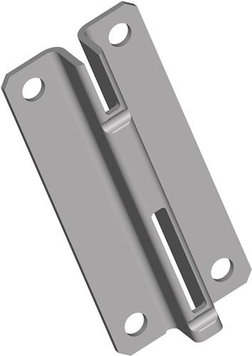 ELEMENT SYSTEM Kurzschiene 10005 L.70mm weiß STA einreihige Lochung PA ALFER ELEMENT SYSTEM