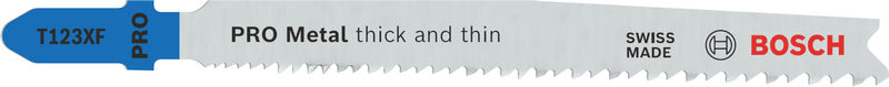 BOSCH Stichsägeblatt T 123 XF Progressor for Metal, 100er-Pack