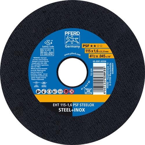 PFERD Trennscheibe PSF STEELOX D115x1,6mm ger.INOX Bohr.22,23mm PFERD