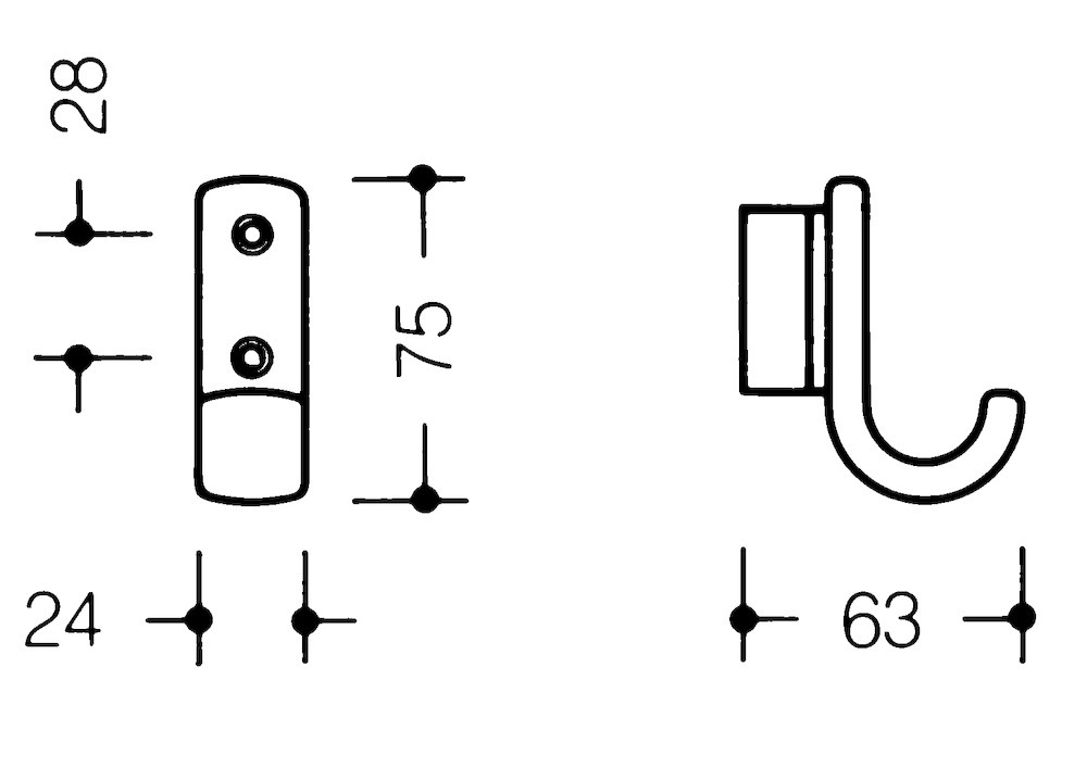HEWI Mantelhaken 477.90.061, Polyamid, 477.90.061 72