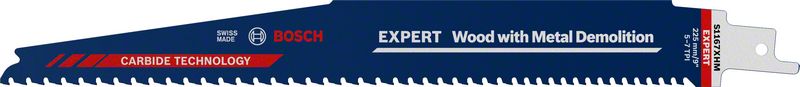BOSCH EXPERT ‘Wood with Metal Demolition’ S 1167 XHM Säbelsägeblatt, 1 Stück. Für Säbelsägen