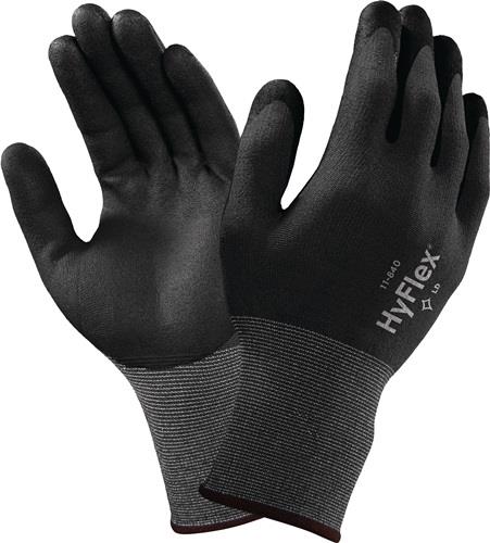 ANSELL Handschuhe HyFlex 11-840 Gr.9 schwarz/grau Nylon-Spandex EN 388 Kat.II