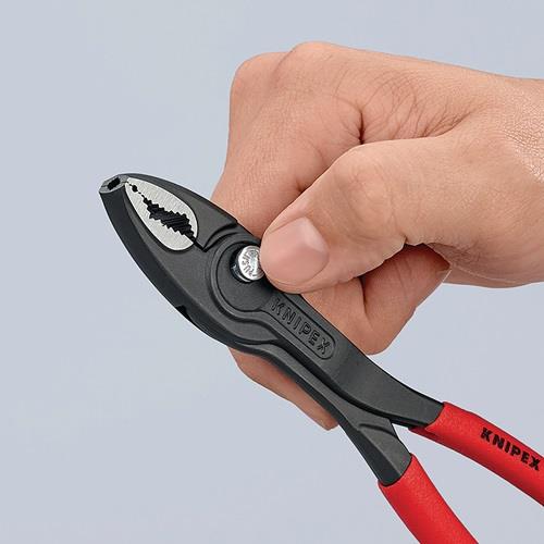KNIPEX Frontgreifzange TwinGrip L.200mm pol.Ku.-Überzug schwarz atram.KNIPEX