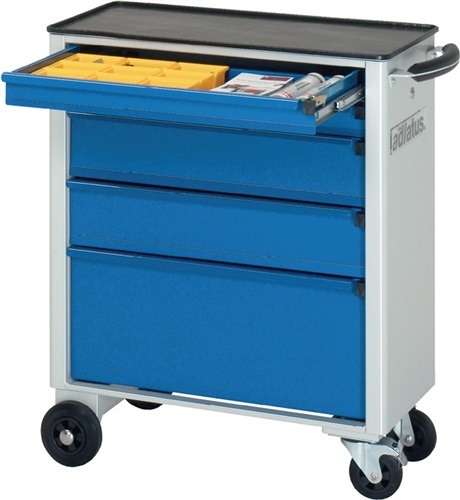 RAU Werkstattwagen Metallablage H860xB700xT350mm grau/blau 2x65,2x130,1x260mm