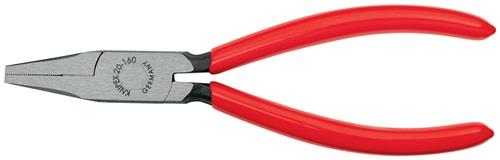 KNIPEX Flachzange Gesamt-L.160mm Kopf pol.schwarz atram.Ku.-Überzug KNIPEX