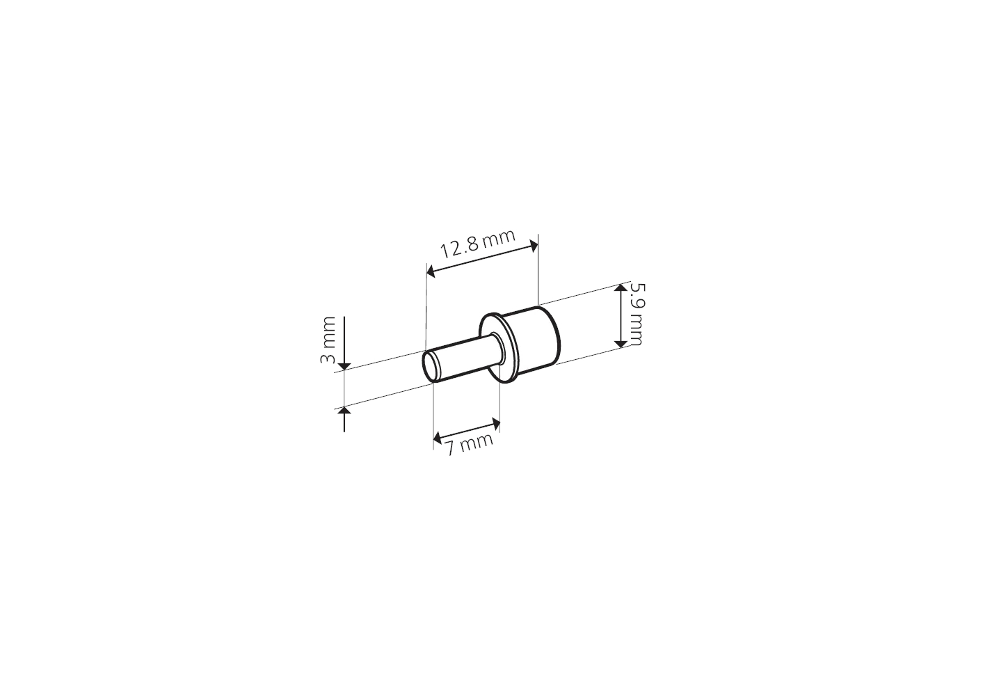 LAMELLO Cabineo X Bodenträger ø3mm, 500 Stück