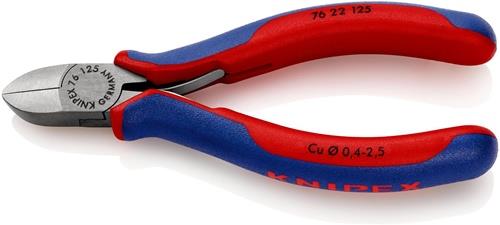 KNIPEX Seitenschneider L.125mm Form 2 Facette nein Kopf pol.Mehrkomp.-Hüllen KNIPEX