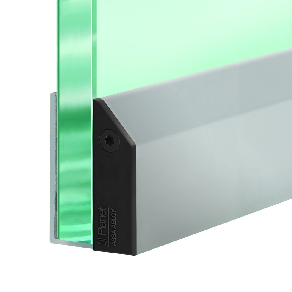 PLANET Glastürdichtung KG-A12 schmal FH, mit Fixierschrauben, Silikon 959 mm grau