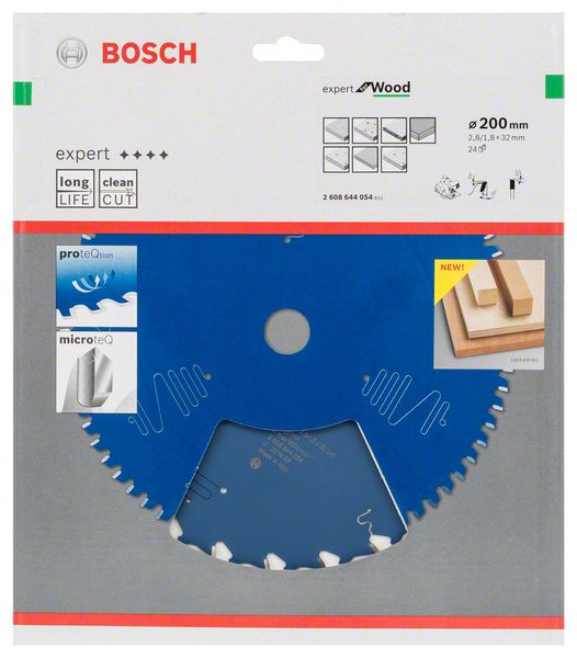 BOSCH Kreissägeblatt Expert for Wood, 200 x 32 x 2,8 mm, 24