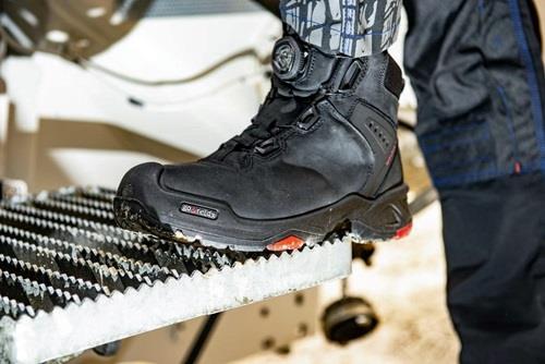 BAAK Sicherheitsstiefel Braxton Gr.40 schwarz/rot Leder S3 SRC HRO EN20345 BAAK