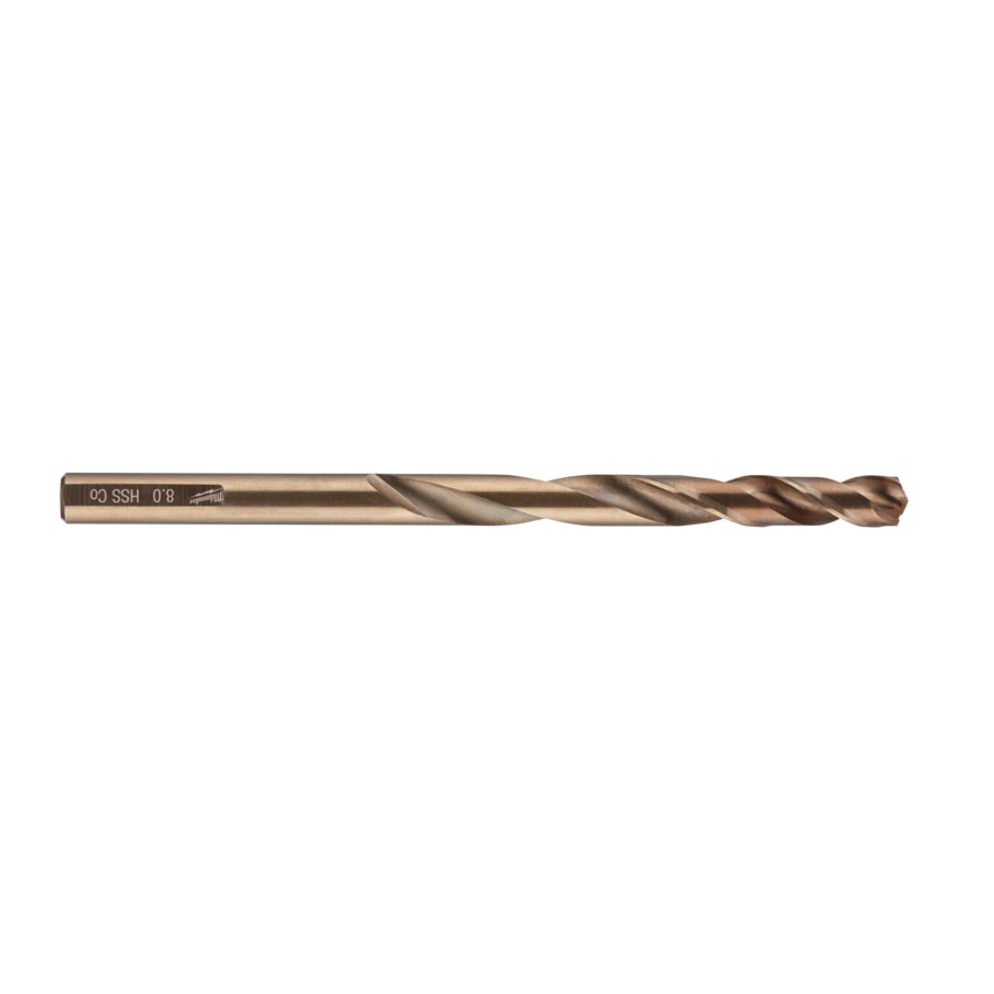 MILWAUKEE 8,0 x 117 mm, HSS-G Co HSS-G RED COBALT Metallbohrer DIN 338