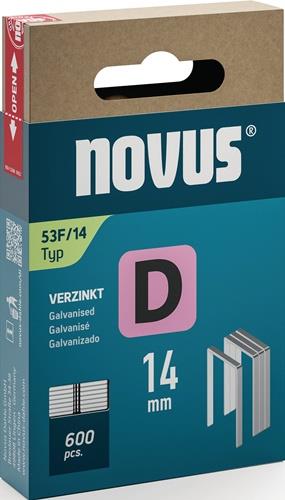 NOVUS Flachdrahtklammer D Typ 53 F B11,3xL14mm Draht-B.1,25mm 600 St.NOVUS