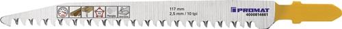 PROMAT Stichsägeblatt Gesamt-L.117mm Zahnt.2,5mm S.1,45mm HCS 5 St./Karte PROMAT