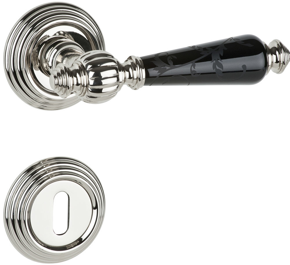 HERMAT Drückergarnitur mit Rosetten VERSAILLES 1060/2069, Materialkombination