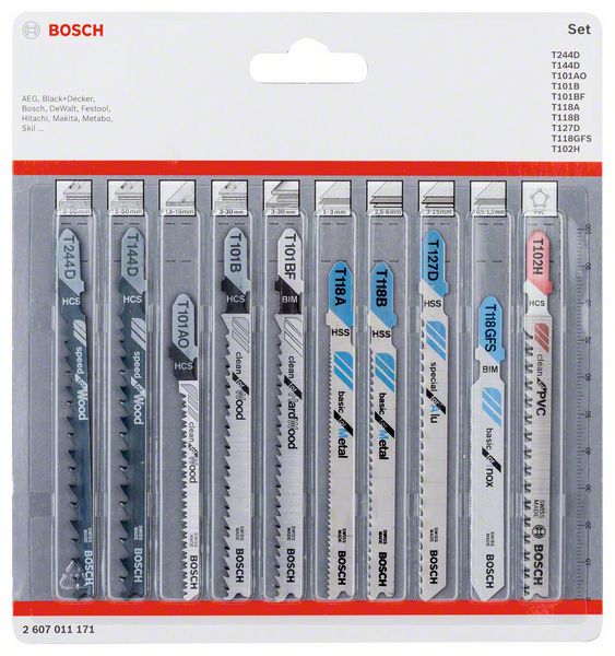 BOSCH Stichsägeblatt-Set All in One, 10-teilig