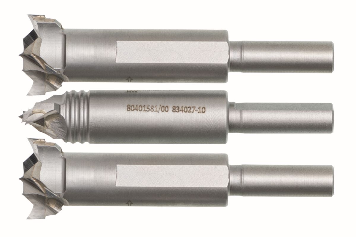 LAMELLO Cabineo Aggregat-Bohrer Set, HW, 3 Stück (RL/LL/RL), Ø15, Schaft Ø6/4.5mm, L 57.5mm, 136313