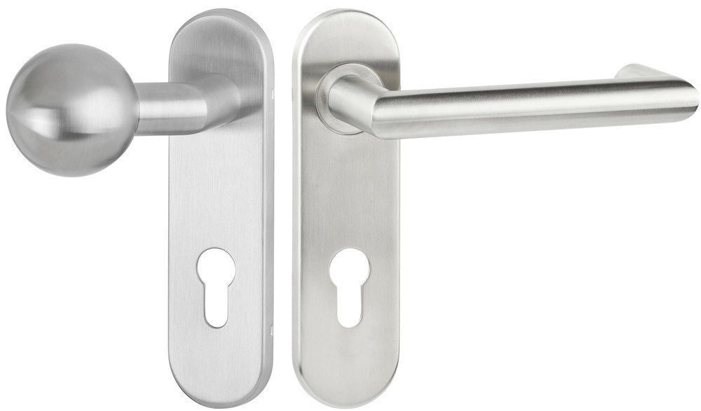 HERMAT FH Wechselgarnitur mit Kurzschild BASIC 08 1808 FS/2006 KU/3126/GK, Edelstahl