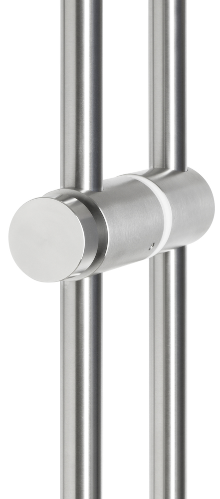 HERMAT Stoßgriffpaar 8002, D 25 mm, Edelstahl