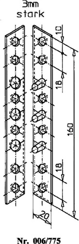SCHNEGEL Flachbändersicherung L.160mm B.20mm S.3mm STA verz.006/775/V SCHNEGEL