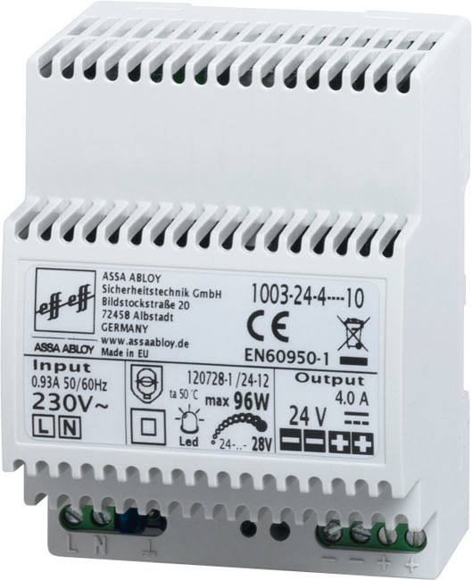 effeff Netzgerät für Türöffner 1003, 24 V DC, Kunststoff