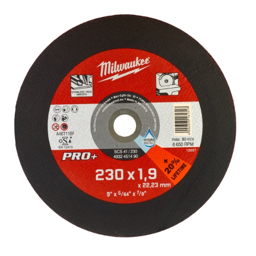MILWAUKEE SCS41 1,9 mm Metalltrennscheibe PRO+ INOX 230 mm