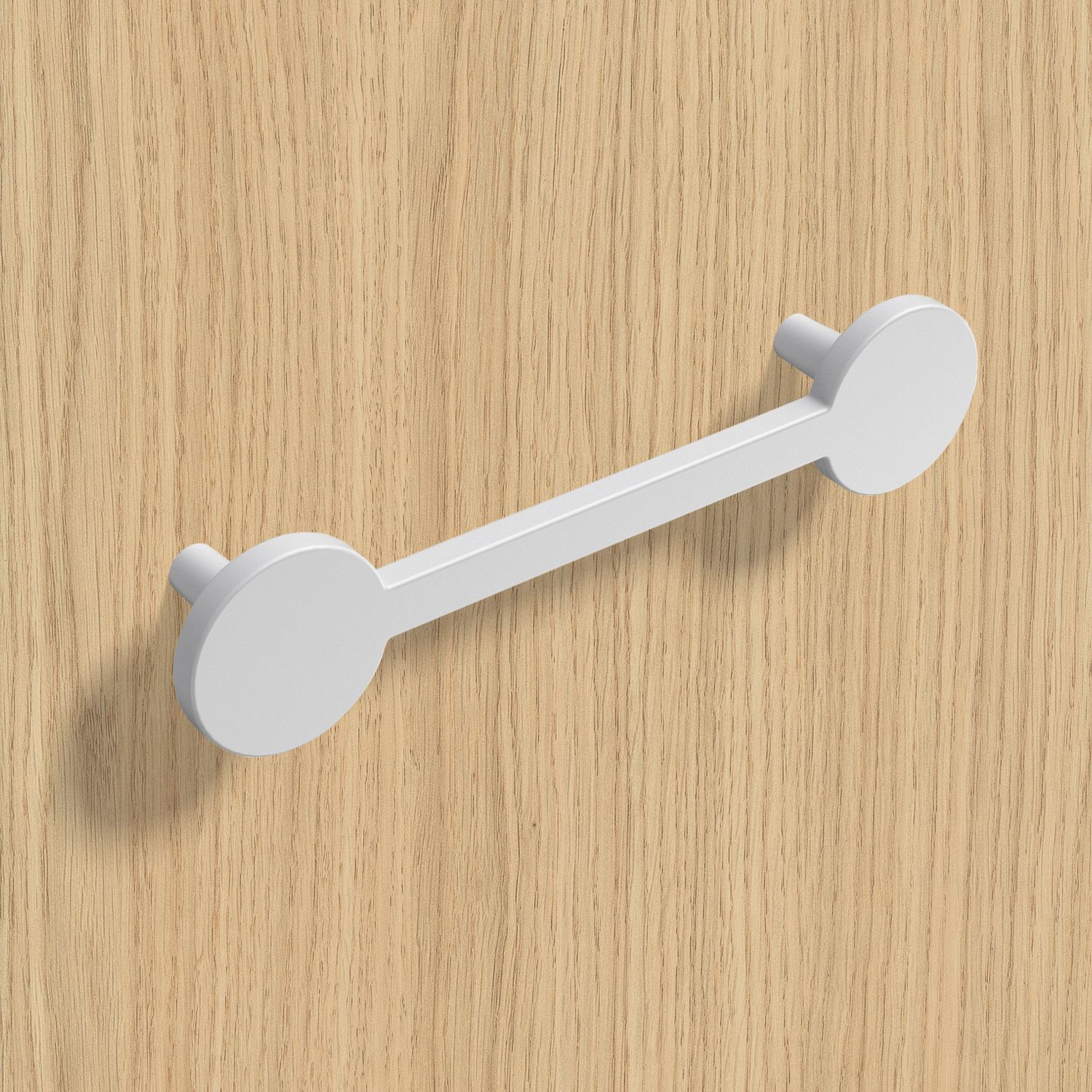 HETTICH Griff Limpio, •–• 128, L 165 mm, B 37 mm, H 30 mm, Weiß matt, 9266417 HETTICH Griff Limpio, •–• 128, L 165 mm, B 37 mm, H 30 mm, Weiß matt, 9266417