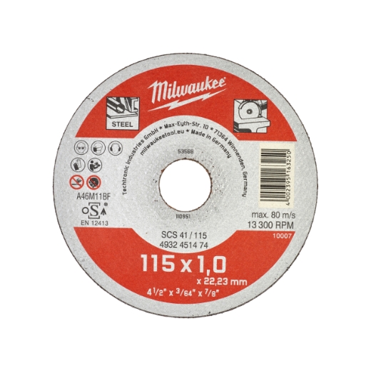 MILWAUKEE SCS41 1 mm Contractor Metalltrennscheibe Contractor 115 mm