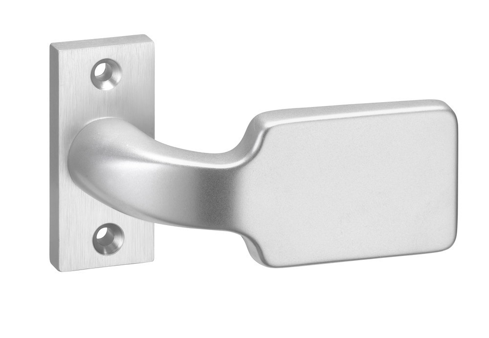 EDI Knopf auf kantiger Rosette Vesta 1316, Aluminium