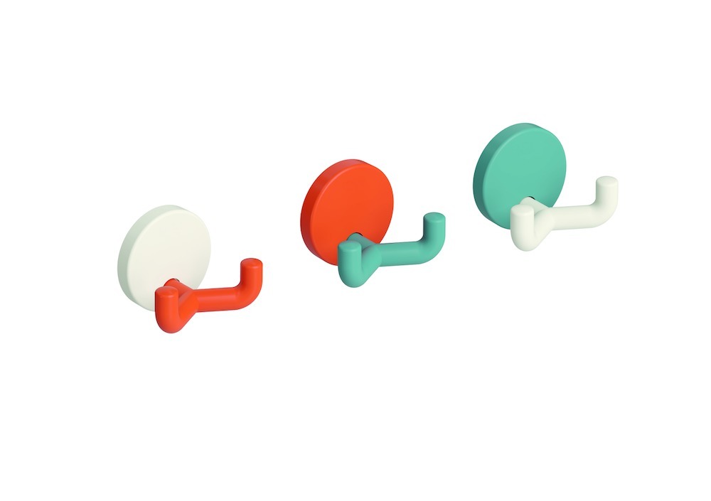 HEWI Wand-Doppelhaken Set 477.99 Polyamid, 477.99B004