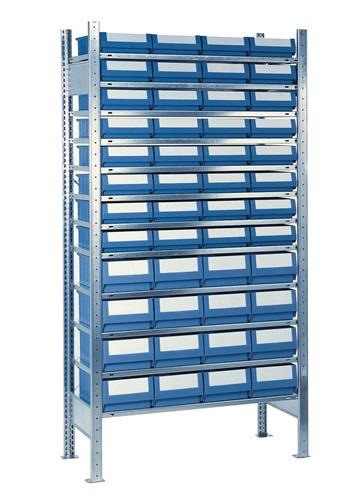 Nordwest Steckregal H2000xB1000xT400mm Anbauregal 12 Stahlböden 32 x 5,16 x 6