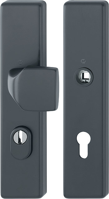 HOPPE® Schutz-Wechselgarnitur mit Langschild 61G/2222ZA/2210, ohne Lochteil, 8/72 mm, Aluminium, 11984600