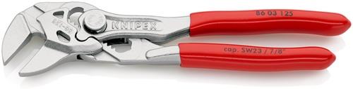 KNIPEX Zangenschlüssel L.125mm Spann-W.23mm verchr.Ku.-Überzug KNIPEX KNIPEX Zangenschlüssel L.125mm Spann-W.23mm verchr.Ku.-Überzug KNIPEX