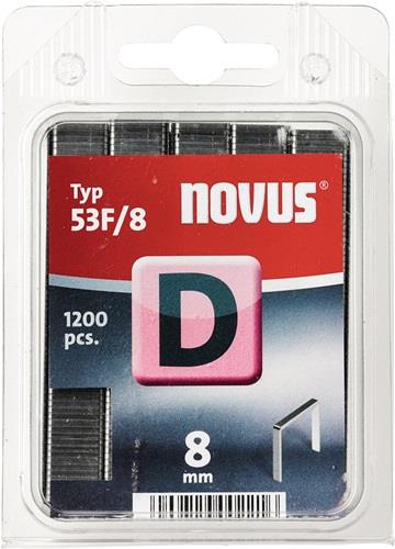 NOVUS Flachdrahtklammer D Typ 53 F Klammer-B.11,3mm 8mm 1,25mm 1200 St.NOVUS