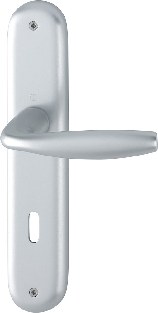 HOPPE® Drückergarnitur mit Langschild New York 1810/273P, Aluminium, 3272909