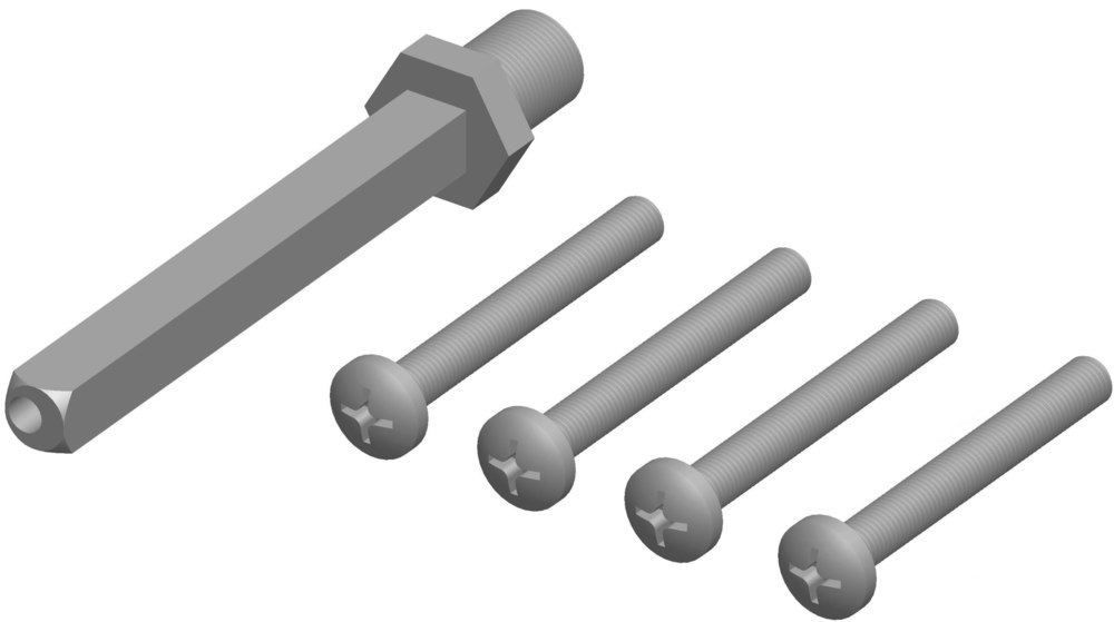 HERMAT Befestigungsset Schutz-Wechselgarnitur 4091.ROS, VK 8 mm, mit Hülse 8/10