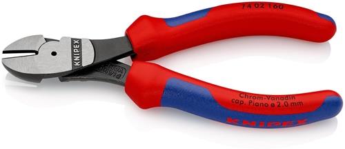 KNIPEX Kraftseitenschneider L.160mm pol.Form 0 2K-Hülle KNIPEX