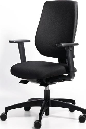 DAUPHIN Bürodrehstuhl m.Synchr.-Techn.schwarz/schwarz 390-510mm