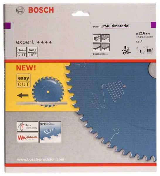 BOSCH Kreissägeblatt Expert for Multi Material, 216 x 30 x 2,4 mm, 64