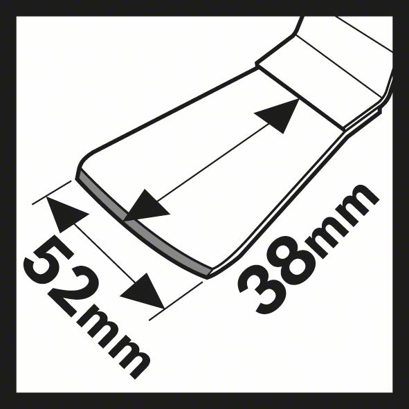 BOSCH HCS Schaber ATZ 52 SFC, flexibel, 52 x 38 mm, 1er-Pack