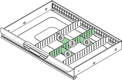 PROMAT Schubladenunterteilungsmaterial 4-tlg.Erweiterungsset 2 PROMAT