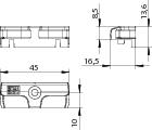 WINKHAUS Schließblech SBA.K.66, Stahl, WINKHAUS Schließblech SBA.K.66, Stahl,