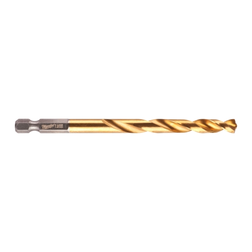 MILWAUKEE 7,0 x 109 mm SHOCKWAVE Metallbohrer HSS-G RED HEX Titan 1/4"