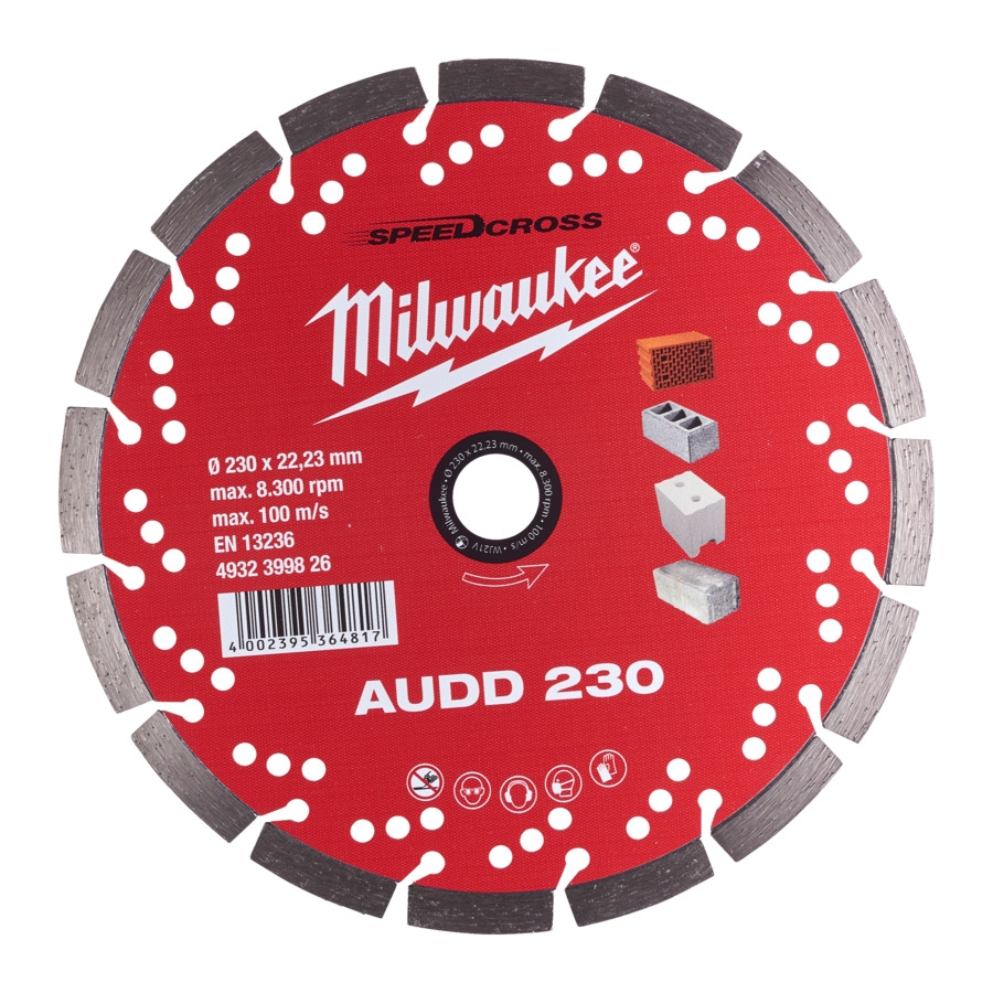 MILWAUKEE für abrasive Materialien Speedcross Diamanttrennscheibe AUDD 230 mm
